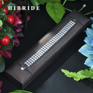 HIBRIDE zircone <span class=keywords><strong>roma</strong></span> sposa Wedding bracciale e braccialetti gioielli tagliati 5.0mm CZ bracciale <span class=keywords><strong>Tennis</strong></span> per B-006 da donna - Product Image 1