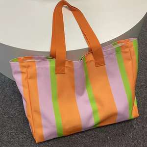 पूर्ण मुद्रण डिजाइन पत्र पर्यावरण के अनुकूल टोटे बैग जिपर बंद बड़ी क्षमता कस्टम लोगो कैनवास ओवरसाइज सक्रिय जीवन शैली - Product Image 3