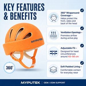 <span class=keywords><strong>Casque</strong></span> de sécurité léger pour tout-petits, protection intégrale à 360 degrés, ajustement réglable pour la marche à quatre pattes et l'apprentissage de la marche - Product Image 4