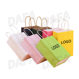 Có thể tái chế Logo tùy chỉnh nâu kraft túi giấy, tùy chỉnh mua sắm xử lý Kraft túi giấy với logo - Product Image 3