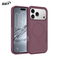 Étui de téléphone magnétique robuste 2-en-1 hybride antichoc en TPU et PC – Coque de protection durable pour iPhone 17 18 Pro Max