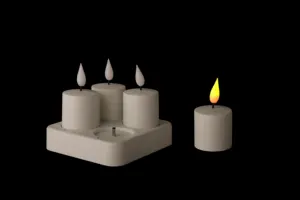 KSWING candela di plastica bianca luci candela elettronica candela senza fiamma ricaricabile LED tea light