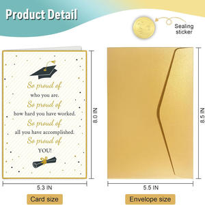 Proud of You <strong>Card</strong> Congratulations <strong>Card</strong> for Graduation <strong>New</strong> <strong>Job</strong> Well Done Gifts Screen Size Paper Material for Graduation - Product Image 2