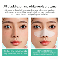 Patchs Hydrocolloïdes pour Points Noirs et Imperfections Nasales, Grandes Bandes Absorbantes pour l'Acné et les Impuretés du Visage, Utilisation Nocturne