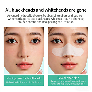 แผ่นแปะจมูกสิวแผ่นแปะรูขุมขนไฮโดรคอลลอยด์ขนาดใหญ่สำหรับค้างคืนแถบกำจัดสิวหัวดำเพื่อดูดซับสิวจมูกจากใบหน้า - Product Image 4