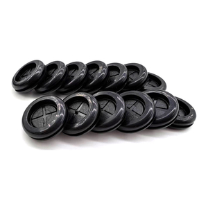 Factory Wholesale Custom Double-Sided Silicon Transparent Black <b>Rubber</b> Grommet for Cables Guard Coil Hole Sealing - Product Image 1