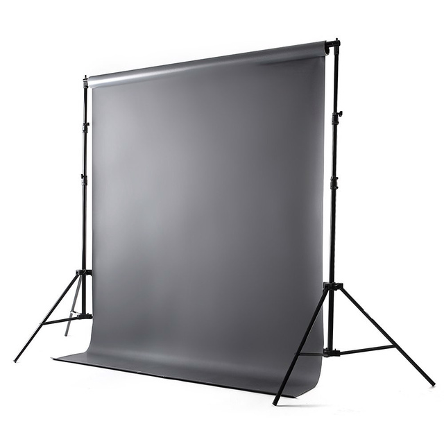 Photo Gray Vinyl Background 2.72 * 6m 510gsm with aluminum roller bar for for Studio Photo Video