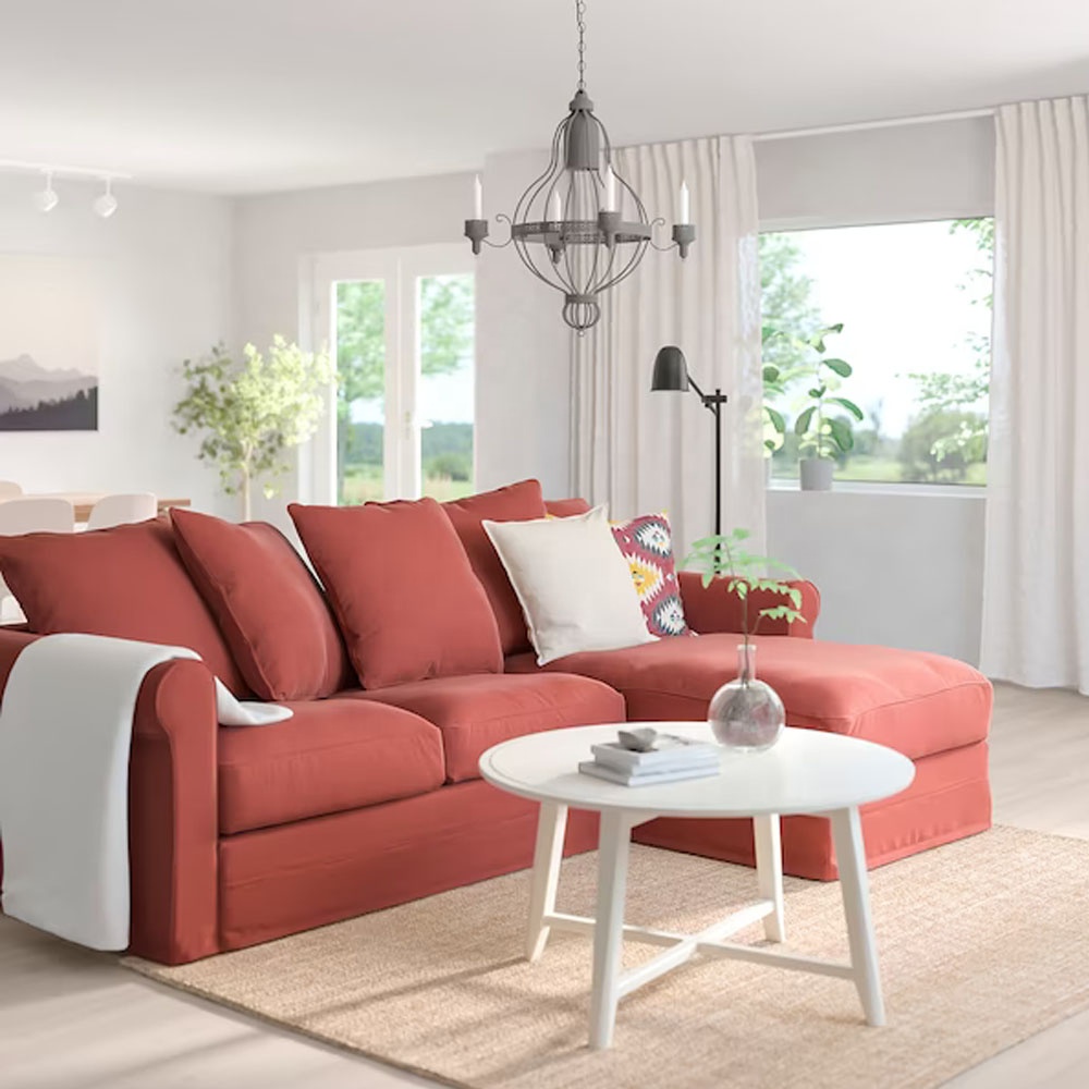 Nordic Light Luxury  Sofa L-shaped Multi-person Fabric  Sofa Living Room Home Furniture Set With Storage