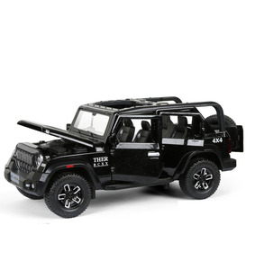 Coche de Metal a Escala 1:<span class=keywords><strong>22</strong></span>, SUV <span class=keywords><strong>Rubicon</strong></span> con Sonido y Luz, Control Remoto, Puertas que se Abren, Decoración Coleccionable, Juguetes de Coche de Metal - Product Image 2