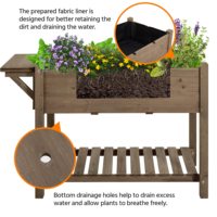 Vente flash : Bac à plantes surélevé en bambou pliable à 8 compartiments, support de jardinage extérieur surélevé avec pieds, pour légumes et fleurs