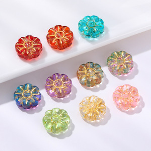 Glass Flower <b>Beads</b> <b>Crystal</b> Lampwork Hot Stamping For Jewelry Making DIY Accessories 10mm Ac4773 - Product Image 4