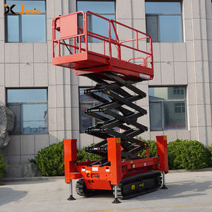 Elevador de tijera con orugas <span class=keywords><strong>para</strong></span> trabajo aéreo, elevador de altura de trabajo de 12m, con tomas en pista de rodillo, CE ISO 10m - Product Image 6
