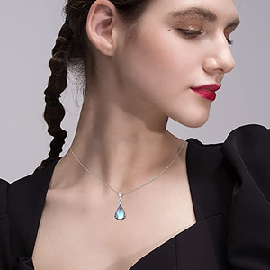 Collana con Ciondolo a Goccia a Forma di Vite per Donna, Gioielli alla Moda - Product Image 4