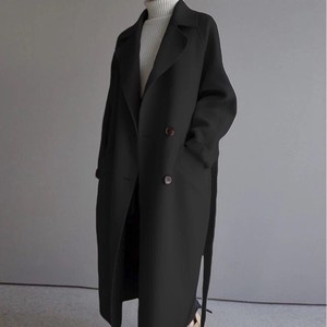 Chaqueta <span class=keywords><strong>de</strong></span> lana <span class=keywords><strong>de</strong></span> moda para mujer 2024 Otoño e Invierno <span class=keywords><strong>abrigo</strong></span> <span class=keywords><strong>de</strong></span> lana <span class=keywords><strong>de</strong></span> doble cara coreano holgado con cinturón - Product Image 3