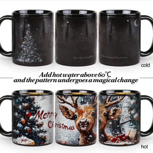 Tazas de Cerámica Mágicas con Diseño de Copos de Nieve y Cielo Estrellado, Sensibles al Calor y que Cambian de Color, Personalizadas para Supermercados, Venta al por Mayor - Product Image 4