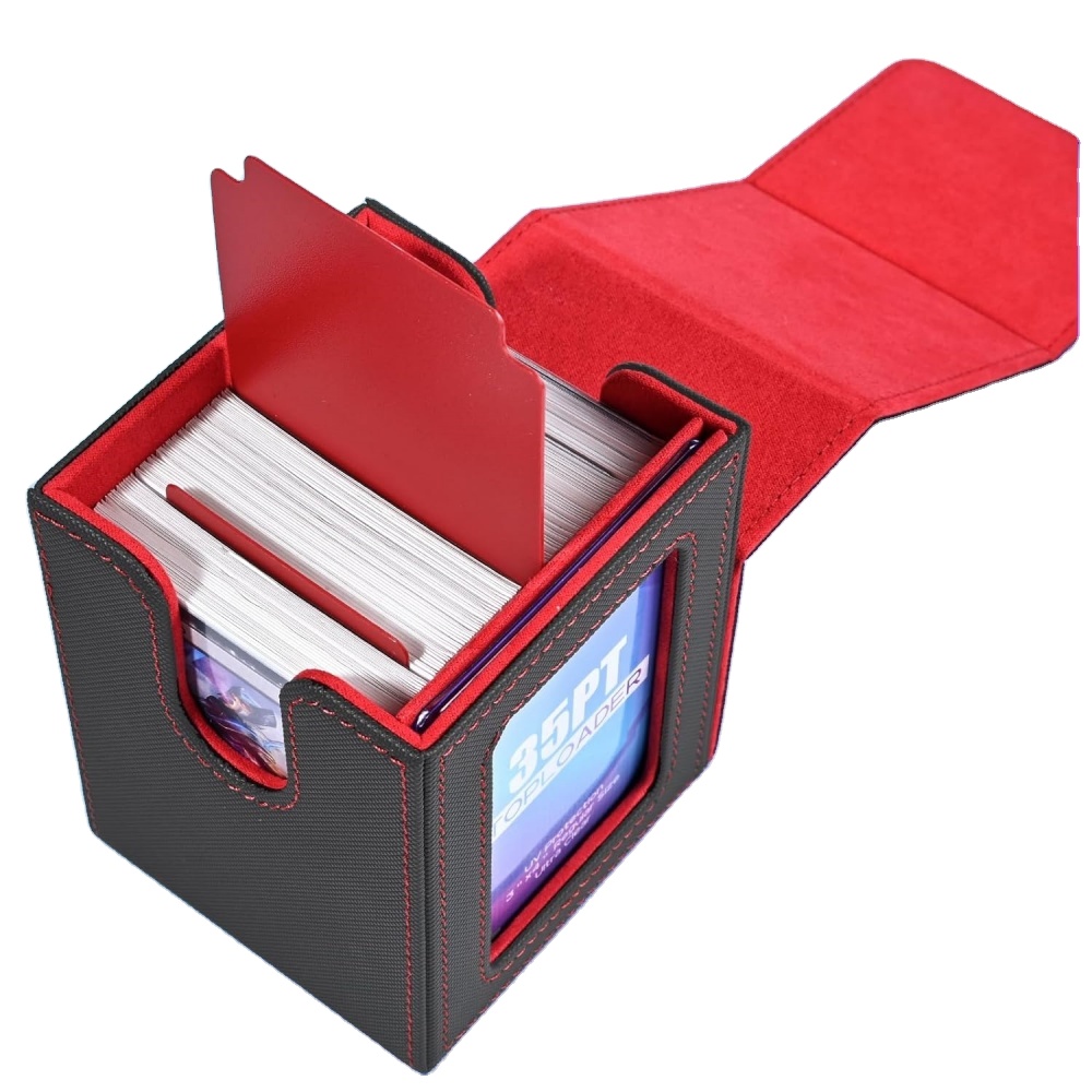 JUZI Pu Leather for Pokemoned Yugioh Tcg Graded Card Storage Side Load  Commander Display Window Trading Card Deck Box| Alibaba.com