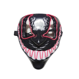 Masque LED lumineux en PVC pour Halloween, motif Vénome Clown V-Shaped Script-Killing Werewolf, pour fête d'horreur intégrale - Product Image 5