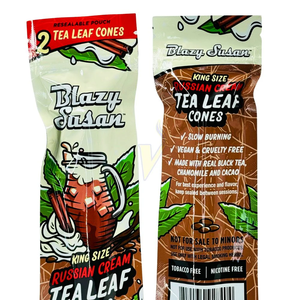 Custom Style Classic Blazy-kingsize <b>Rolling</b> Paper 110mm Width Brown 78x44mm Square Shape Tea Leaf Cones King Size 10pk - Product Image 6