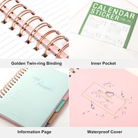 Cahier à spirale A5 direct d'usine journaux lignés avec couverture en cuir cahier à bobine douce au toucher à couverture rigide avec service d'impression