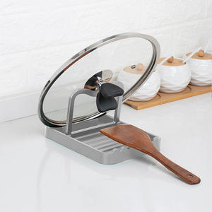 Multifunctional <b>Plastic</b> Pot <b>Cover</b> Spatula Storage Rack Countertop <b>Drain</b> Bracket Kitchen Artifact Multifunctional Spatula Holder - Product Image 3