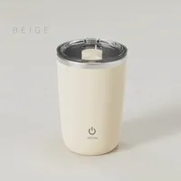 Mug à café portable en acier inoxydable rechargeable par USB avec barre de mélange automatique pour le bureau, le camping, tasse isotherme pour boissons chaudes/froides