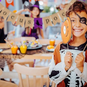 Guirlande <span class=keywords><strong>de</strong></span> déguisement pour Halloween, banderole en <span class=keywords><strong>toile</strong></span> <span class=keywords><strong>de</strong></span> <span class=keywords><strong>Jute</strong></span>, décoration <span class=keywords><strong>de</strong></span> fête d'halloween, suspension <span class=keywords><strong>murale</strong></span> - Product Image 4