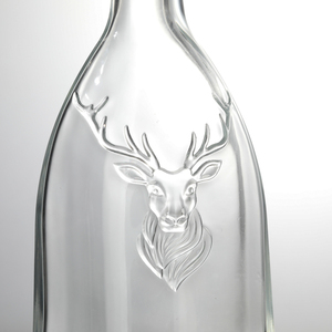 Bouteilles à spiritueux en verre personnalisées <span class=keywords><strong>de</strong></span> 70 cl <span class=keywords><strong>avec</strong></span> logo <span class=keywords><strong>de</strong></span> tête <span class=keywords><strong>de</strong></span> <span class=keywords><strong>cerf</strong></span> en relief, bouteilles ovales en schiste pour vodka, <span class=keywords><strong>whisky</strong></span>, rhum <span class=keywords><strong>avec</strong></span> bouchon en liège - Product Image 3