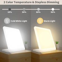 Lampe de luminothérapie sans UV GQ 10000 Lux, luminosité réglable, lampe de lumière du jour pour le bureau, la maison, l'hiver, soulagement de la fatigue saisonnière