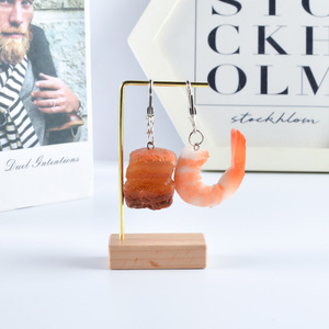 Modelo de comida simulada de camarones, cerdo estofado y verduras, colgante, piezas para llaveros DIY, decoraciones para mochilas, pequeños regalos - Product Image 4