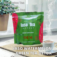 Teh Hijau Segar (Semangka) Teh Rasa Premium Kemasan Botol Sachet Detoks Pelangsing Herbal Teh Instan Kantong Teh Spesial