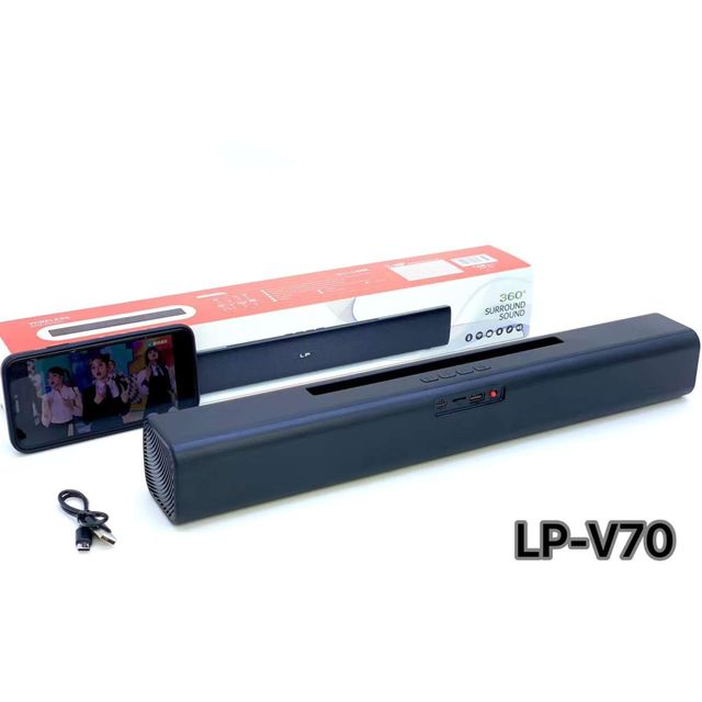LP-V70 Portable Sound Bar Blue-tooth Speaker FM Radio/TF/USB Stereo Woofer Wireless Bass Household Good Quality BT Speaker