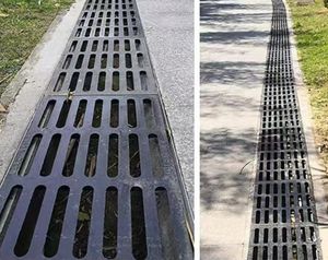 מתכת מגרדת רצפת בטיחות ערוץ ניקוז גריל יצוק ברזל יצוק עומס ניקוז ברזל יצוק עומס גסות צבע מותאם אישית oem/odm - Product Image 2