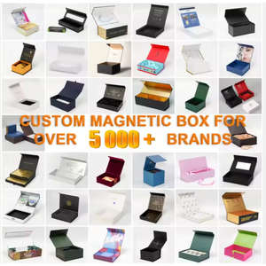 Boîtes en papier à <span class=keywords><strong>tiroir</strong></span> en herbe de raphia rose Boîtes en carton rigides à impression coulissante Boîtes cadeaux d'emballage avec poignée - Product Image 5