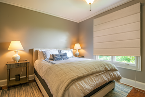 ستائر رومانية كهربائية أوتوماتيكية كبيرة مخصصة الحجم من البوليستر مدمجة بدون حبال للمكاتب وغرف الشمس - Product Image 5