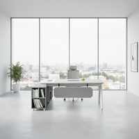 Bureau de travail convertible haute densité, écologique, design moderne et minimaliste, accessoires résistants à la corrosion, grand rangement