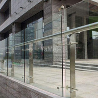 Rampe extérieure moderne en acier inoxydable en verre pour balcon, escalier, balcons, espaces d'appartement, balustrades, mains courantes