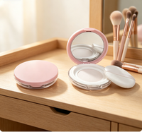 Boîte à poudre ultra-fine avec tamis 3-5g et houppette, emballage cosmétique multicolore