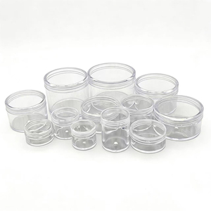 Bottiglie Rotonde in Plastica Trasparente Ecologiche, Contenitori Multiuso per Gioielli e Strass per Unghie, Diametro 7 cm - Product Image 4
