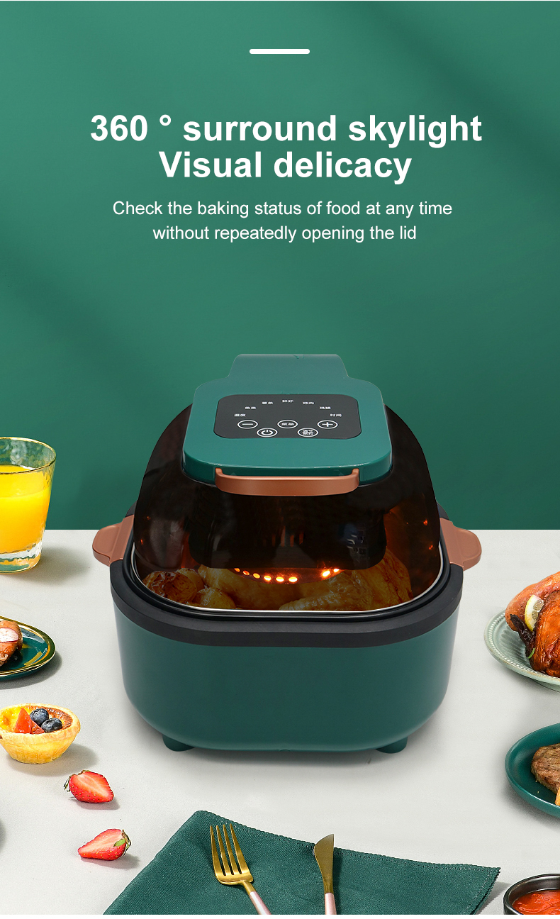 Air Fryer Household 6.7L Large Capacity Visual Window Oil Smoke Free Fried Chicken Legs And Chips Air Oven Factory OEM