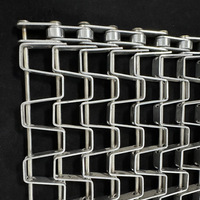 Bande transporteuse en treillis nid d'abeille plat en acier inoxydable 304/316, résistante à la chaleur, pour aliments continus, en forme de fer à cheval, type Grande Muraille
