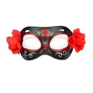 Atacado Dia De Los Muertos Novo Crânio De Açúcar Meia Máscara De Plástico Masquerade Rosto para Crianças Halloween e Ocasiões De Festa - Product Image 2