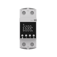 Interrupteur relais intelligent WiFi Tuya avec affichage LCD, protection contre les surtensions, les sous-tensions et les surintensités, disjoncteur