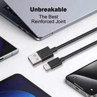 Cable de Datos USB a Tipo-C ESEEKGO G-02AB 3A de Carga Rápida, 1M 3.3FT, Negro, Cargador USB-A a USB-C para Teléfonos Celulares y Dispositivos Digitales