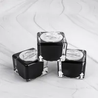 5g 10g Luxury empty small black fancy skin care custom plastic packaging face cream acrylic cosmetic body cream jar