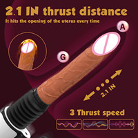 Mehrgeschwindigkeits- und Mehrwinkel-Verstellbare Sex-Maschine, Sexspielzeug mit Heizfunktion, Automatischer Stoßdildo-Vibrator für Frauen, Männer und Paare