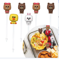 Fourchettes à fruits en plastique jetables créatives Cute Animal-Themed Bento Food Picks for Tea Party Cake Fashionable Mini Animal Fruit