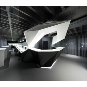 Tuyệt đẹp hình tròn thiết kế acrylic rắn bề mặt góc quầy <span class=keywords><strong>bar</strong></span> - Product Image 3