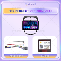 Cadre d'autoradio Maisimei 9 pouces pour PEUGEOT 206 2002-2010, accessoires de voiture, cadre de radio stéréo, façade de l'autoradio
