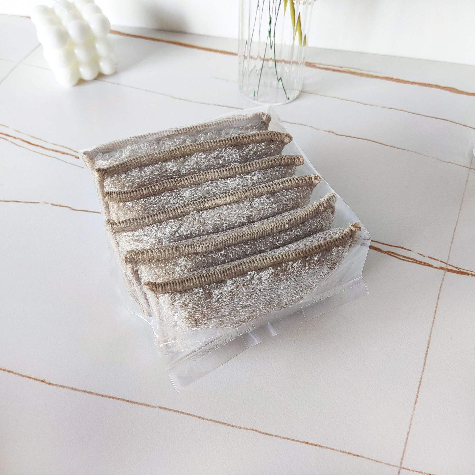 Brown sponge wipes (6 pieces)