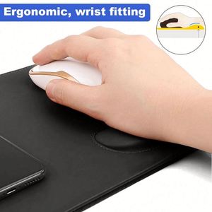 Grand tapis de souris avec chargeur sans fil rapide 15W, logo LED, pour téléphone Android avec logo imprimé UV - Product Image 4